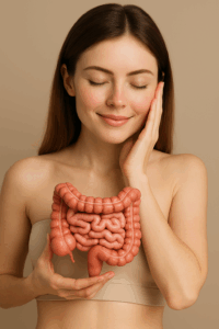 Conexão entre a Saude intestinal e beleza da sua pele,